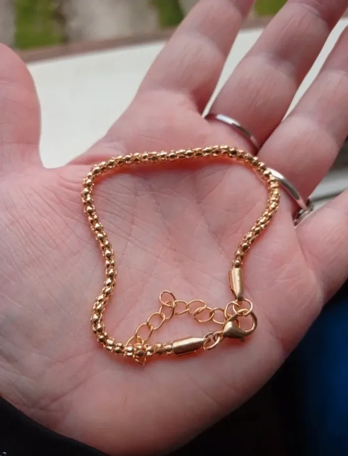 Bracelet acier inoxydable doré - photo numéro 2