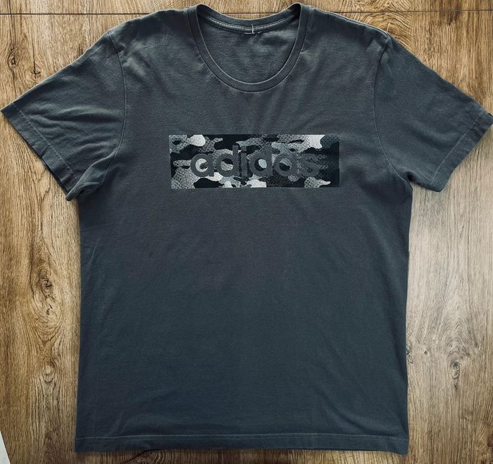 T.shirt à manches courtes gris Adidas pour homme en taille L - photo numéro 2