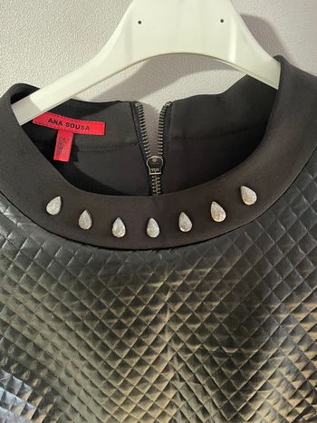 Robe  noire  bi matiere