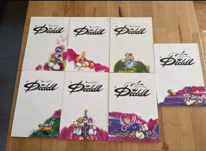 Lot de 7 feuilles blanches rares A5 Diddl neuves