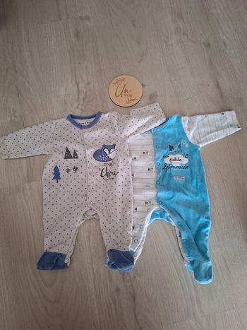Lot de 2 pyjamas velours