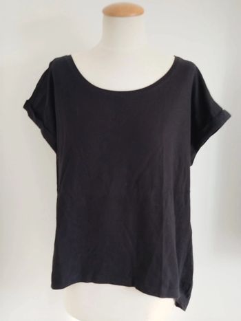 Tee-shirt manches courtes noir AJC fashion taille 42/44