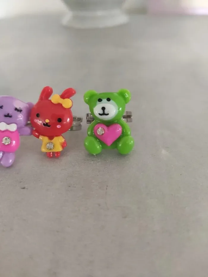 4 bagues kawaii ours souris - photo numéro 4