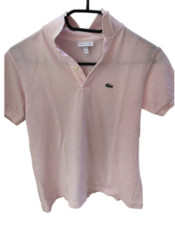 Polo Lacoste rose pale 12 ans Lacoste 12 ans Beebs