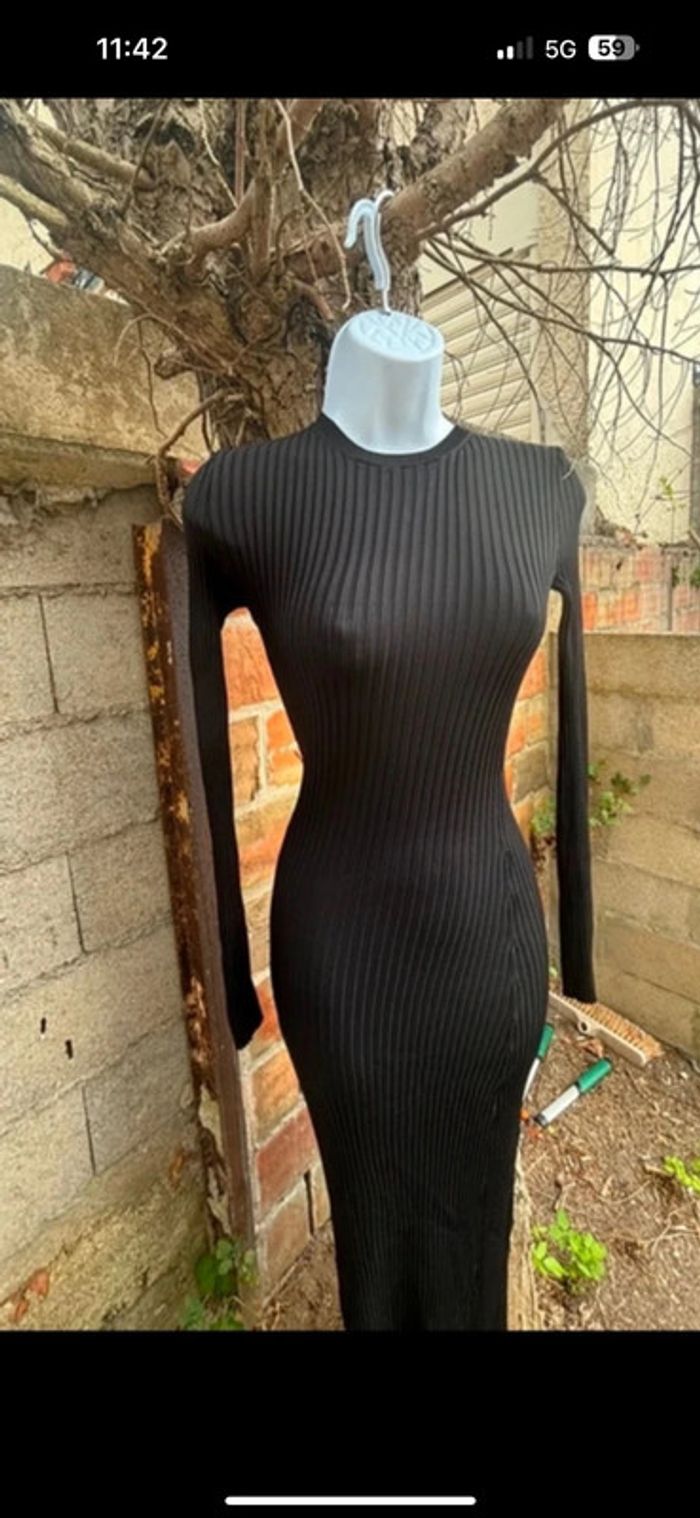 Robe noire Zara neuve - taille S - manches longues - photo numéro 5