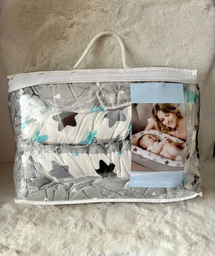 Nid de bébé, réducteur de lit pour bébé 100 % coton, dans son sac de rangement. - photo numéro 2