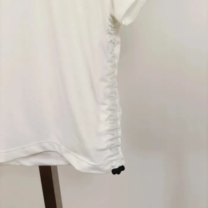 T-shirt blanc côtelé "iets frans" Taille M A706 - photo numéro 4