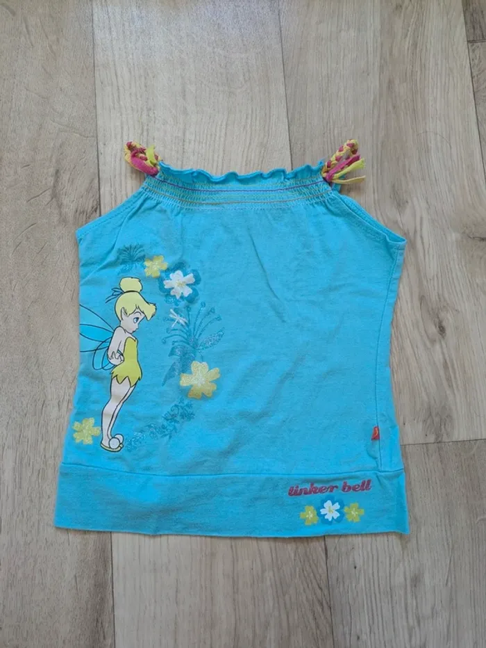 Débardeur bleu fée clochette Disney 3 ans
