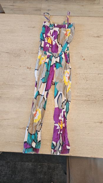 Combi pantalon coloré à bretelles, Okaïdi, 7 ans, jamais mis