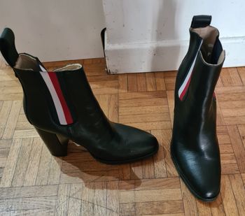 Bottines Tommy Hilfiger en cuir – talons hauts – taille 37 – excellent état