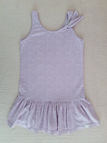Robe d'été Kid Cool 6 ans parme motif petites fleurs blanches