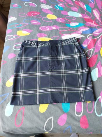 Jupe écossaise à carreaux bleu marine
