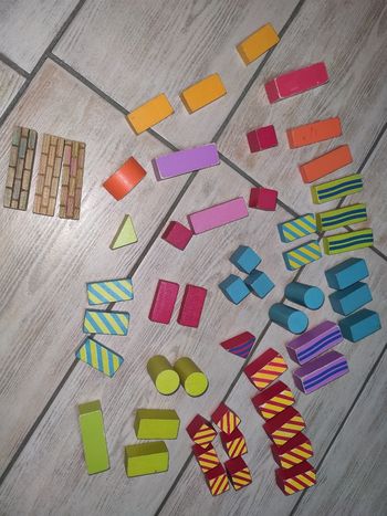 Lot de 50 blocs de construction multicolores