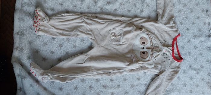 Pyjama grenouillère velours beige - photo numéro 2