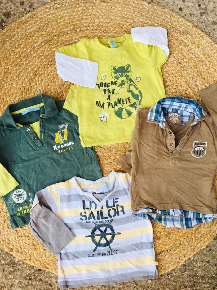 Lot tee-shirts garçon 12mois