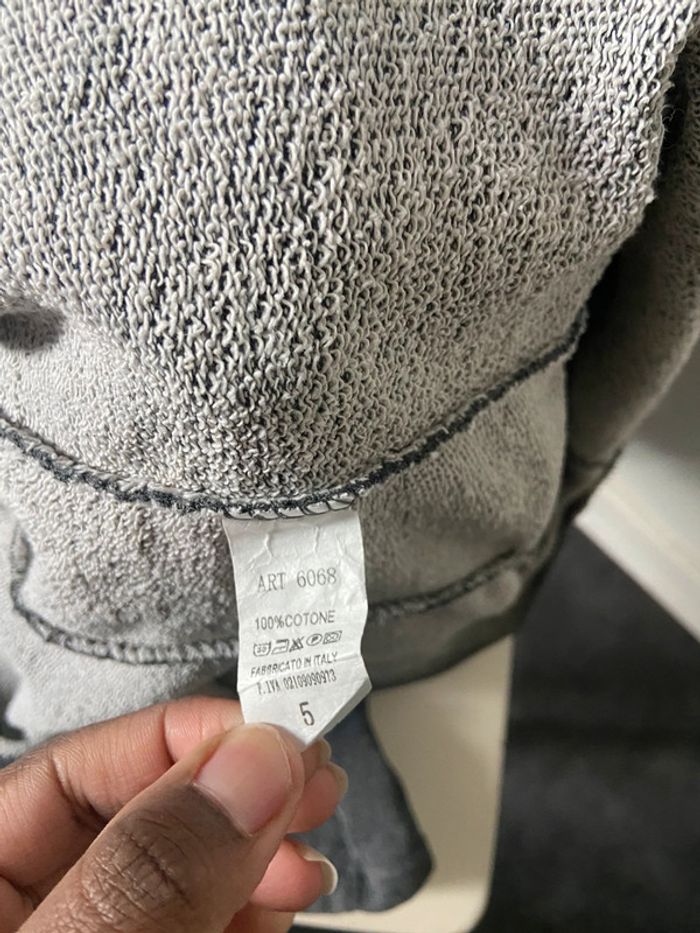 Gilet veste gris 100% coton - photo numéro 3