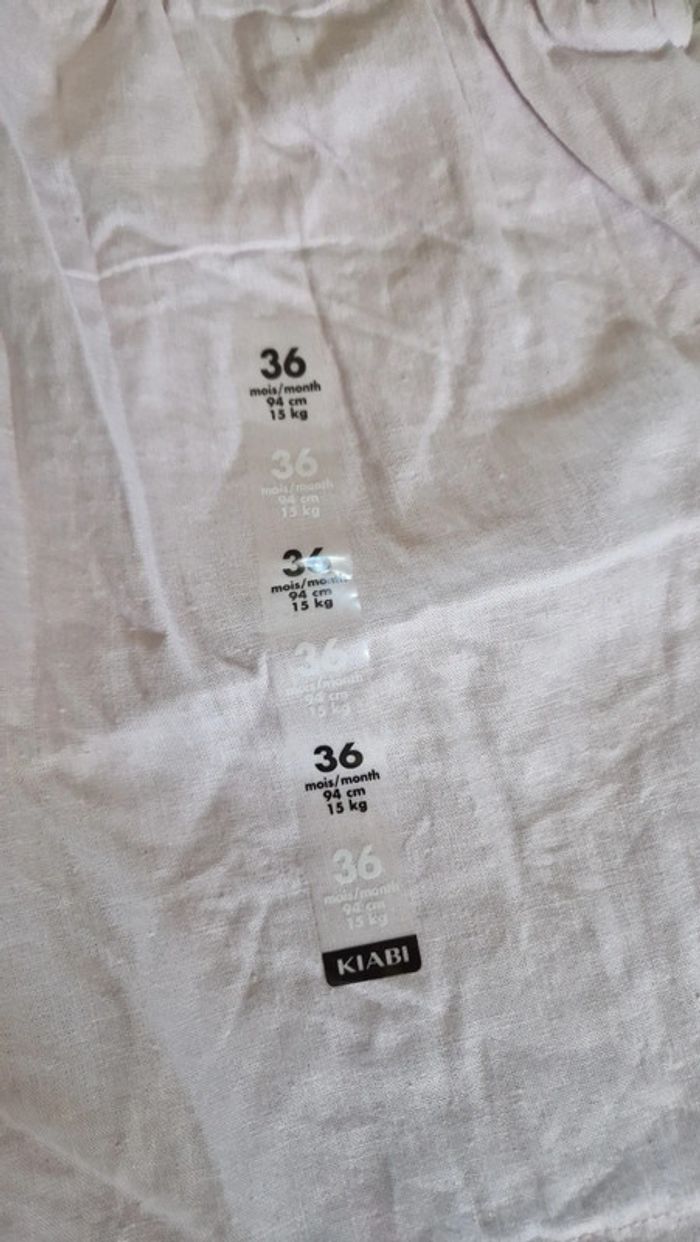 Joli haut / débardeur en lin lila neuf Kiabi 🌸 36 mois - photo numéro 3