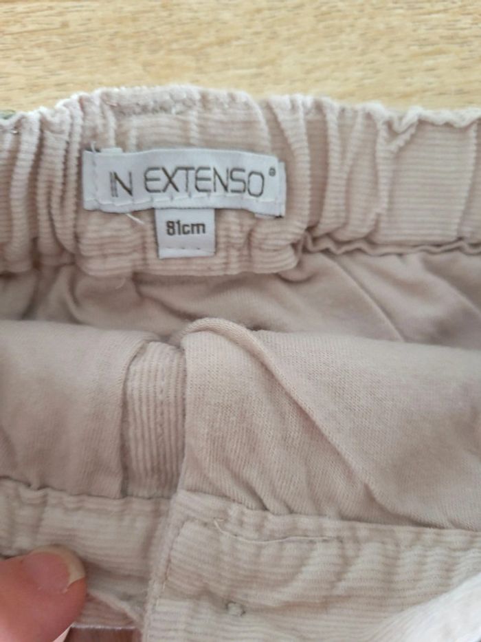 Jupe velour beige 9 mois - photo numéro 3