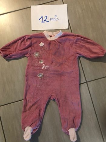 Pyjama velours 12 mois