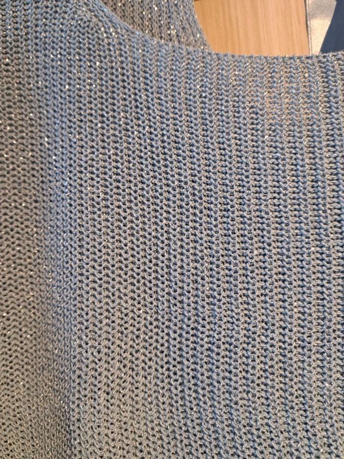 Pull Bleu scintillant (taille unique) - photo numéro 4