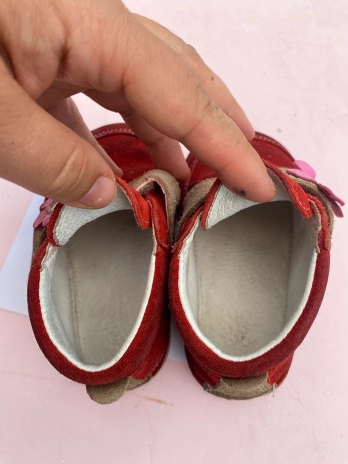 Bottines daim rouge chaussures timmo barefoot 20 - photo numéro 6