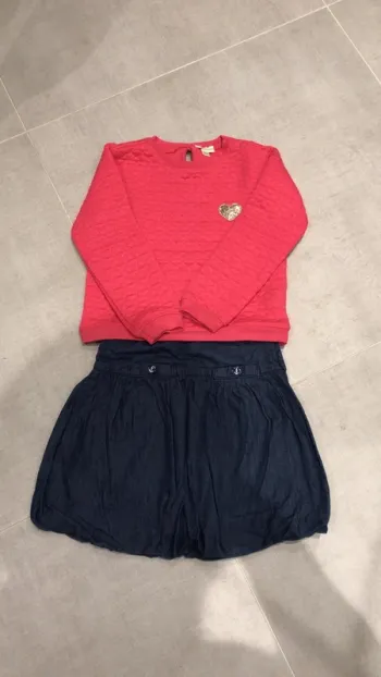 Ensemble jupe boule et pull Vertbaudet 5 ans