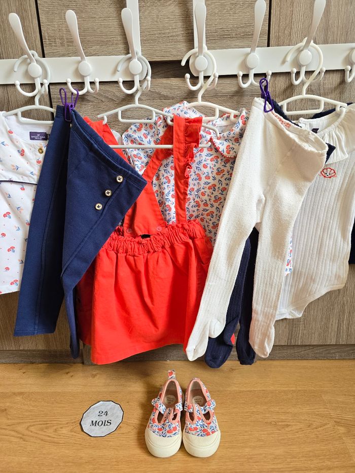 Vêtement Bébé Fille - Collection : L'Echappée Basque - Sergent Major - 24 mois 86 cm - photo numéro 3