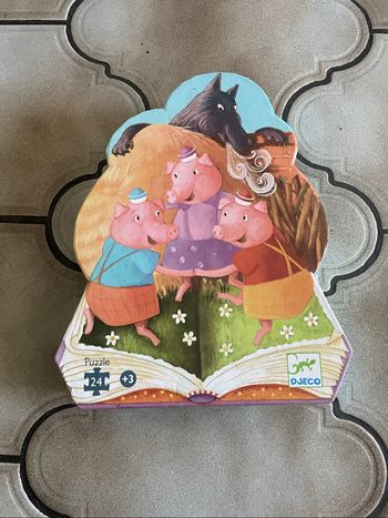 Puzzle 24 pièces les trois petits cochons - Djeco