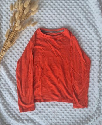 Tee-shirt manches longues orange 8 ans