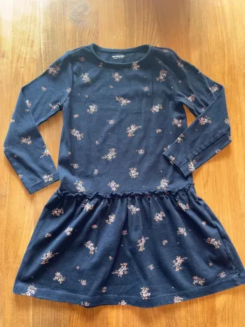 Robe marine à fleur 6 ans Vertbaudet
