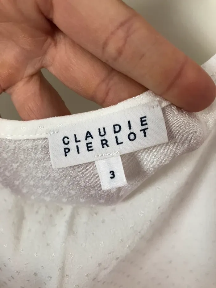 Top à bretelles blanc cassé Claudie Pierlot taille 3 - photo numéro 4