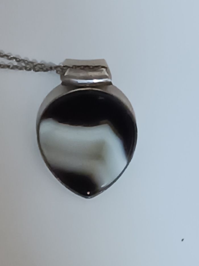Collier agate serti - photo numéro 6