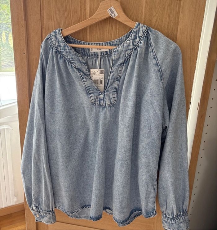 Blouse chemise en jean Mango taille M neuve