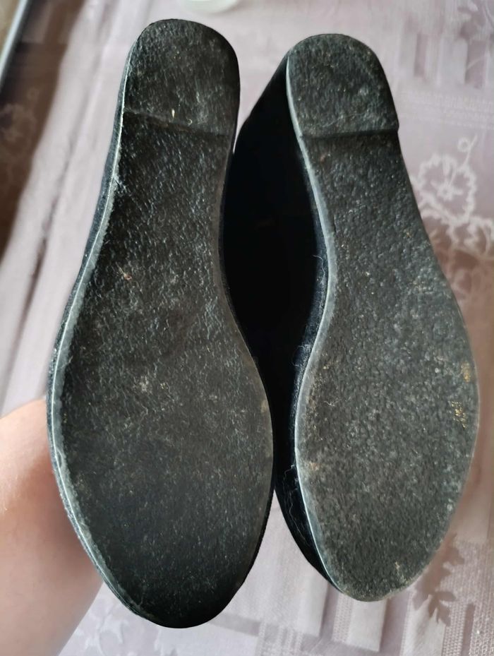 Chaussures compensées, noires, à lanières, taille 36 - photo numéro 4