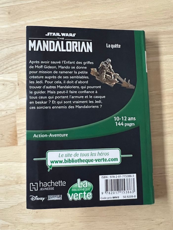 Livre Star Wars The Mandalorian n°4 – La Quête – La Bibliothèque Verte – Bon État - photo numéro 4
