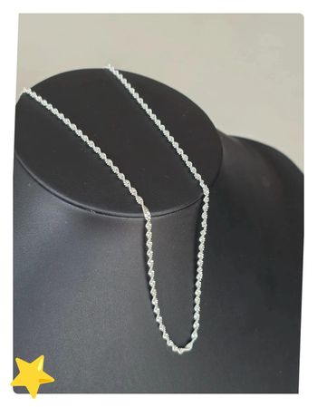 Collier maille Torsadé 2mm 55cm argent