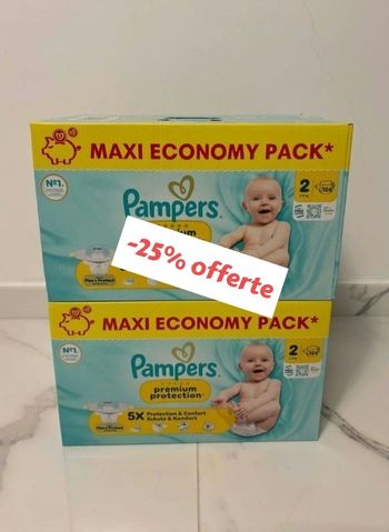 💥PROMO💥 248 Couches Pampers taille 2 premium protection 4-8 kg 👌 Envoi rapide 