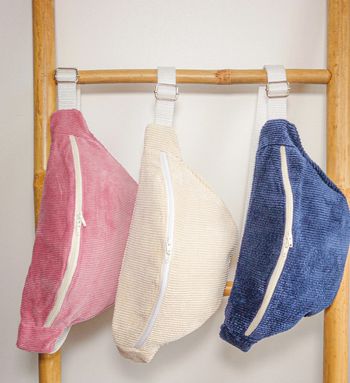 Sac banane velours côtelé