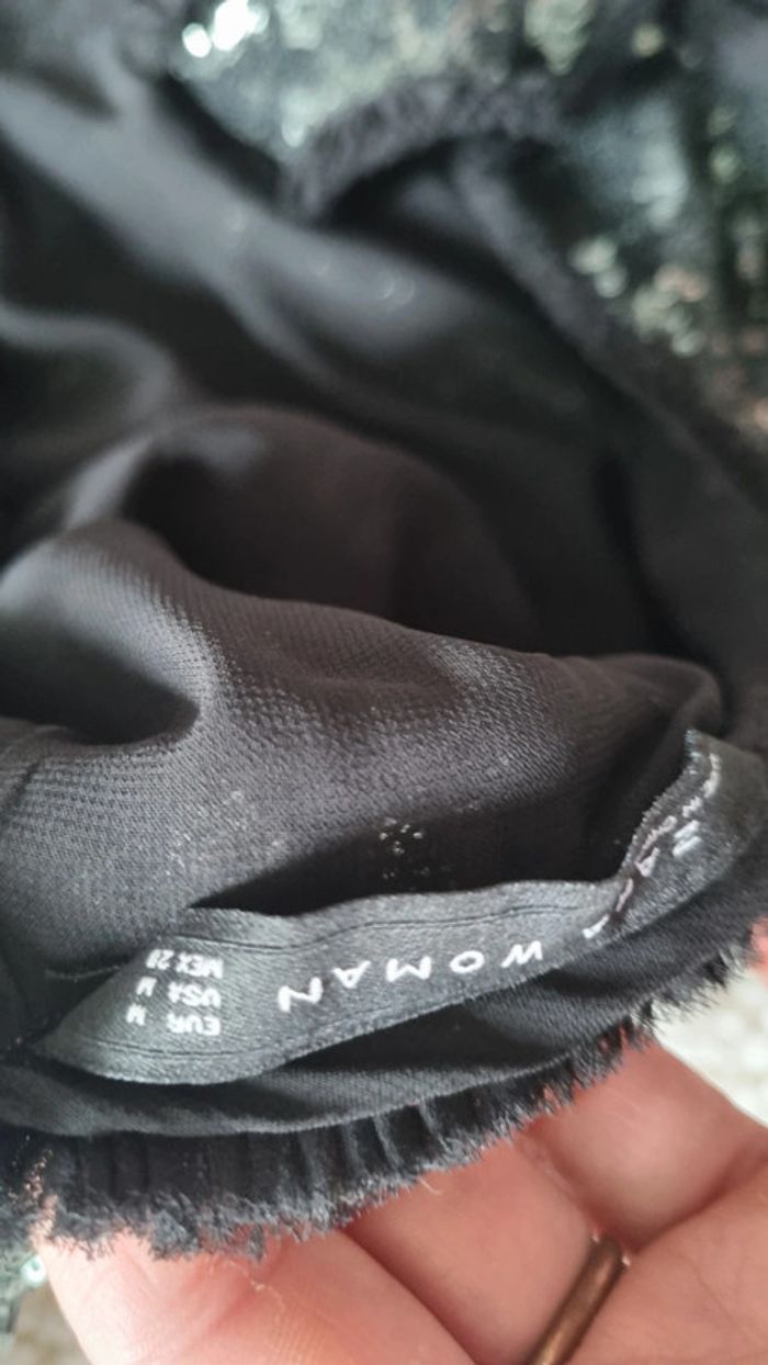 Robe zara noire et paillettes L superbe dos ouvert soirée réveillon - photo numéro 5