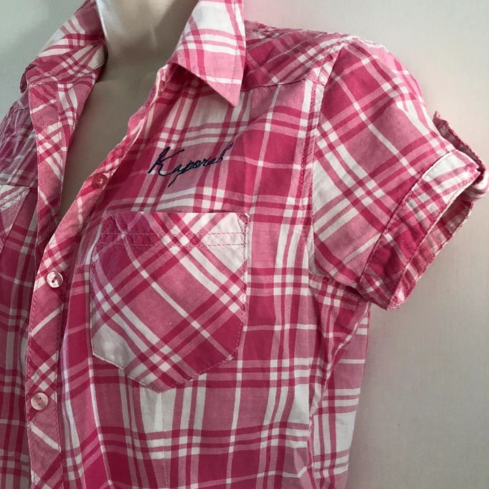 Chemise  kaporal  taille small /36 rose blanc strass - photo numéro 7