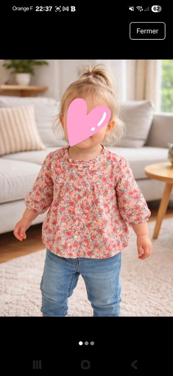 tshirt / blouse manches longues tape a l'œil TAO 18 mois