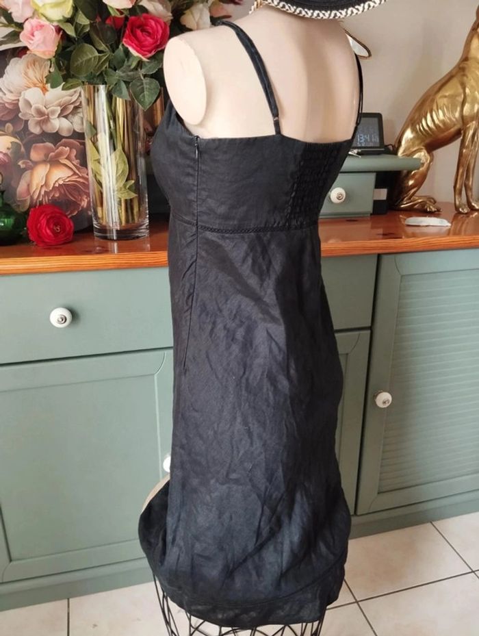 🌾Robe En Lin Noire T36/38🌾 - photo numéro 6