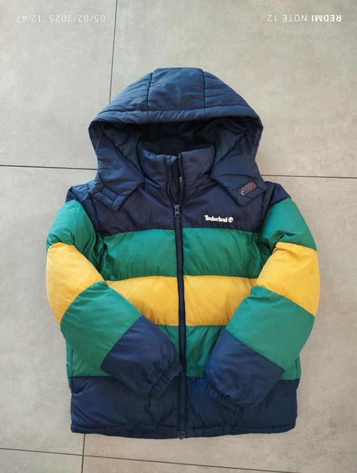 Doudoune chaude enfant tricolore Timberland 10 ans