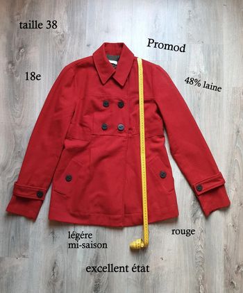 Caban léger mi-saison Promod taille 38 comme neuf