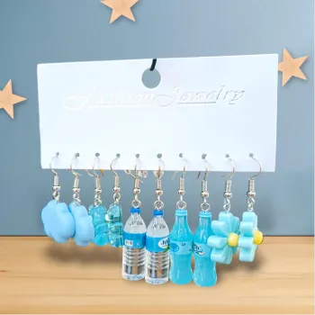 Boucles d'oreilles originales 5 paires