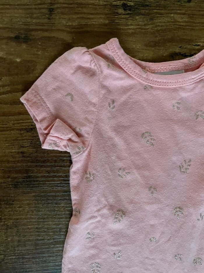 Combinaison courte rose saumon à motifs brillants - photo numéro 2