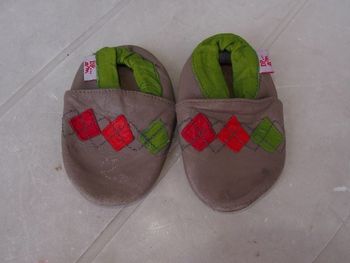 chaussons cuir souple 18-19