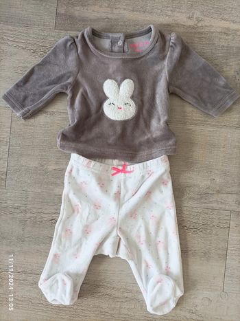 Pyjama 2 pièces fille 1 mois