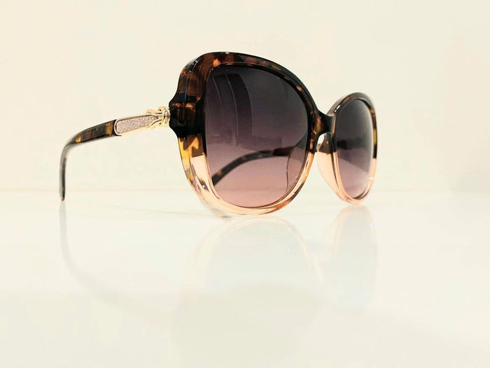 Lunette de soleil femme Polarisée marron léopard dégradés uvprotection catégorie 2 - photo numéro 4