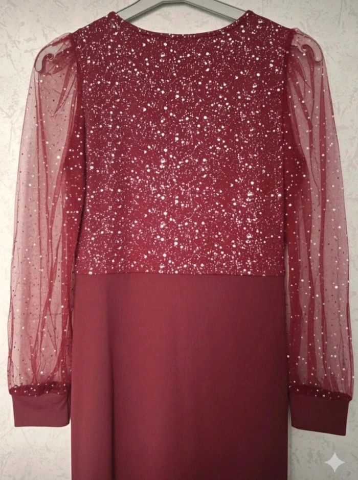 Magnifique robe rouge foncé de cérémonie taille XL 44 - photo numéro 6